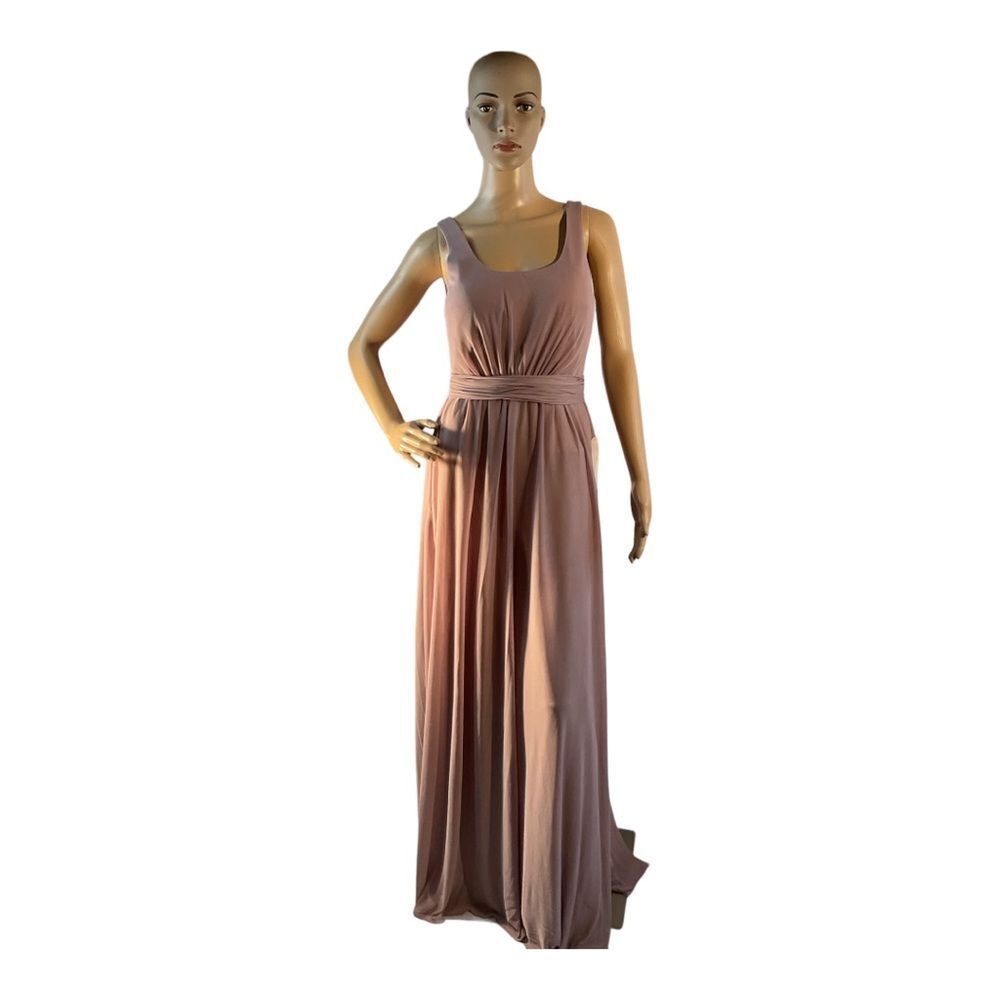 Birdie Grey Women’s Light Pink Bridesmaid Maxi Long dress Sleeveless Size XS